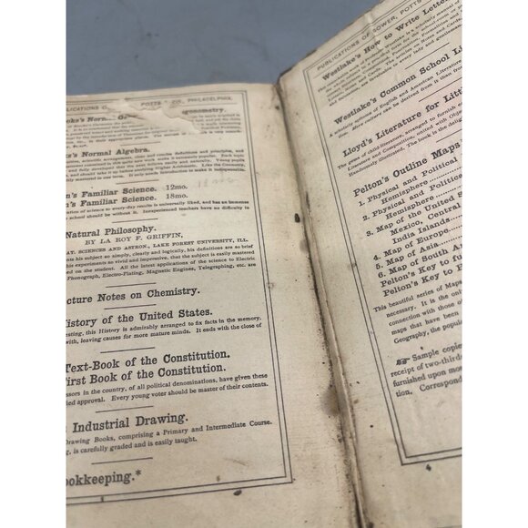 The normal elementary arithmetic book Edward brooks hardcover 1885 english READ - Picture 4 of 8